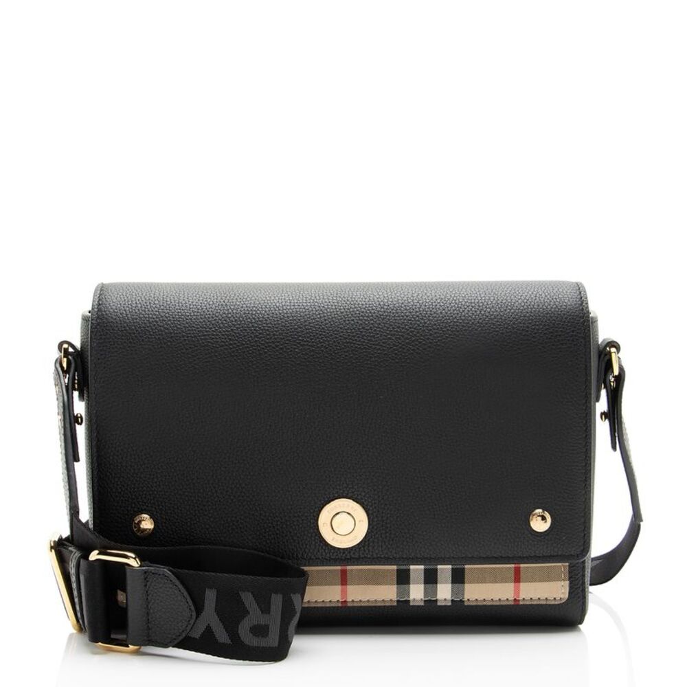 Burberry Calfskin Vintage Check Note Bag